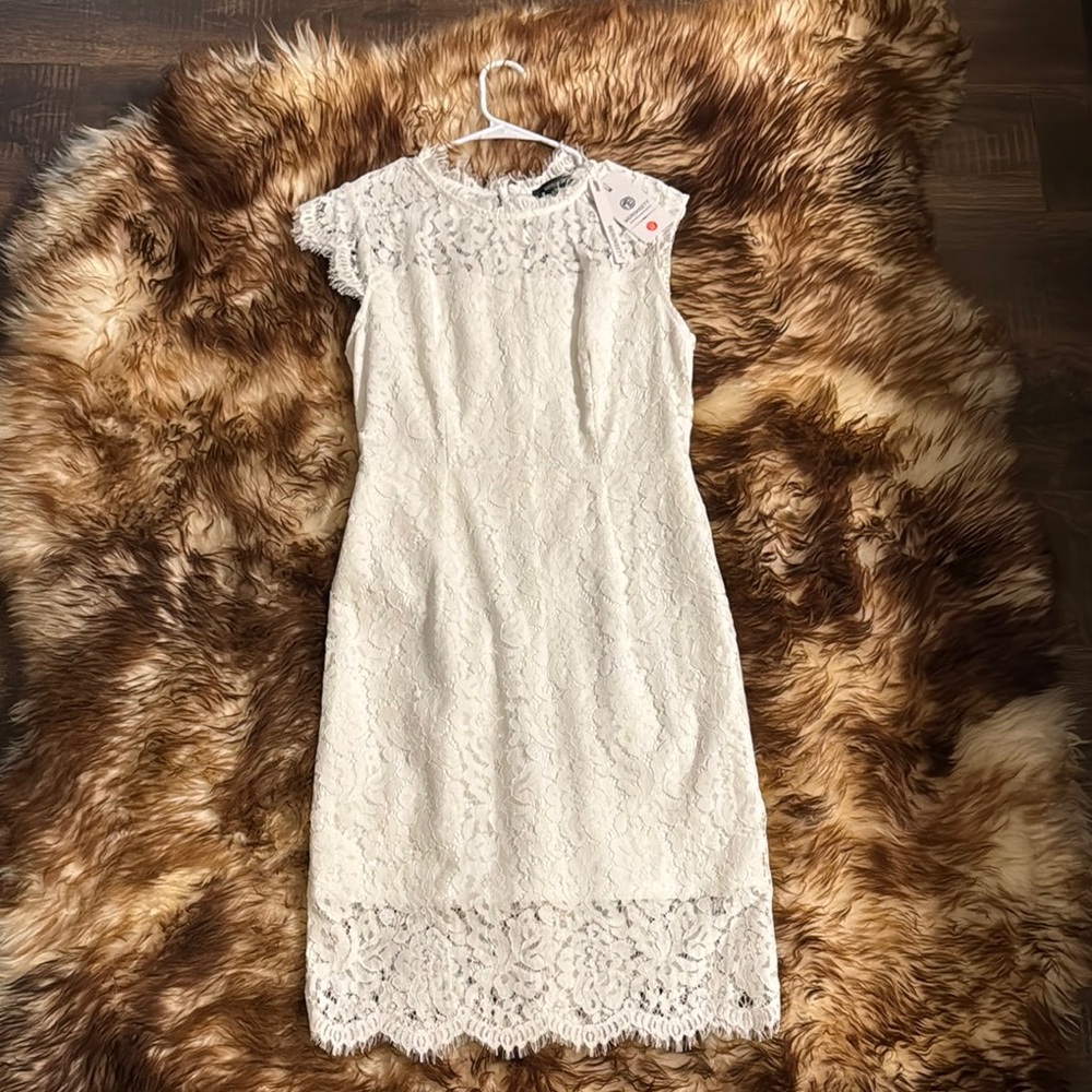 Elegant Lace White Dress